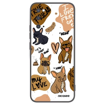 Picasee Μαύρη θήκη σιλικόνης για Samsung Galaxy S20 G980F - Frenchies