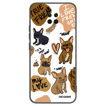 Picasee Μαύρη θήκη σιλικόνης για Xiaomi Redmi Note 9S - Frenchies