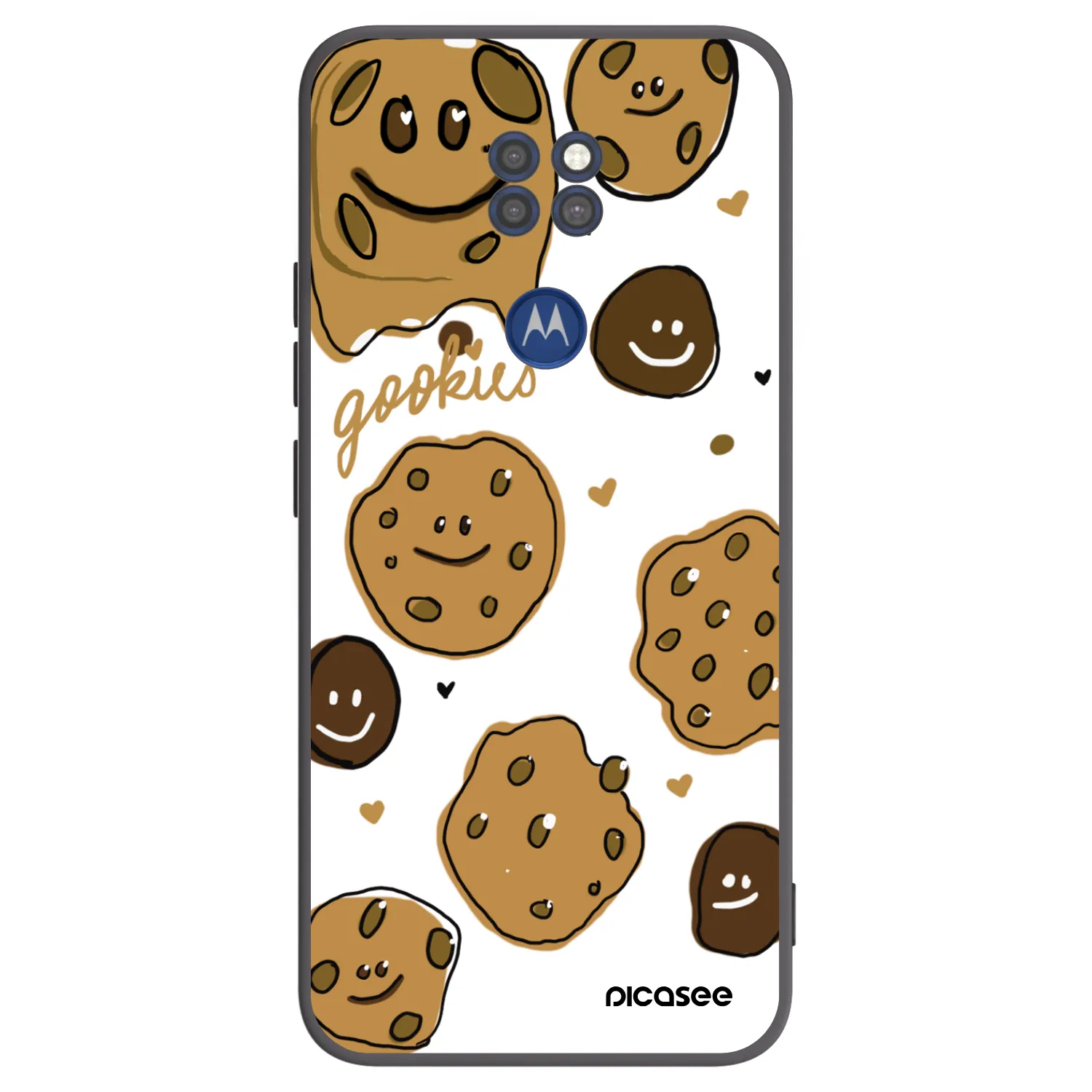 Picasee Μαύρη θήκη σιλικόνης για Motorola Moto G9 Play - Gookies