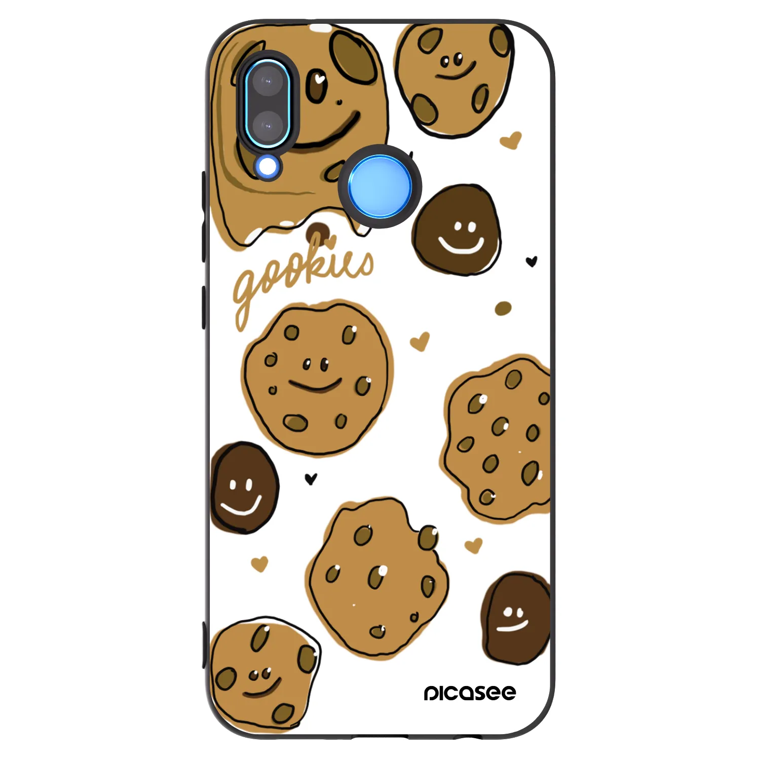Picasee Μαύρη θήκη σιλικόνης για Huawei P20 Lite - Gookies
