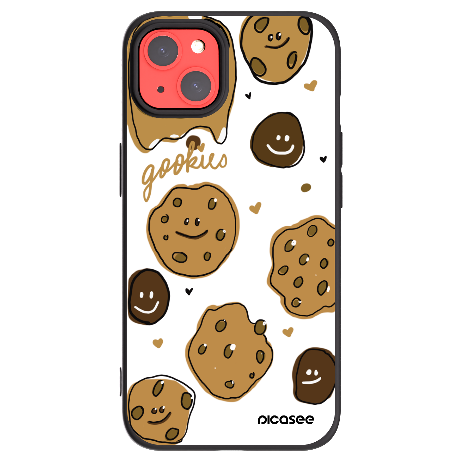 Picasee Μαύρη θήκη σιλικόνης για Apple iPhone 13 - Gookies