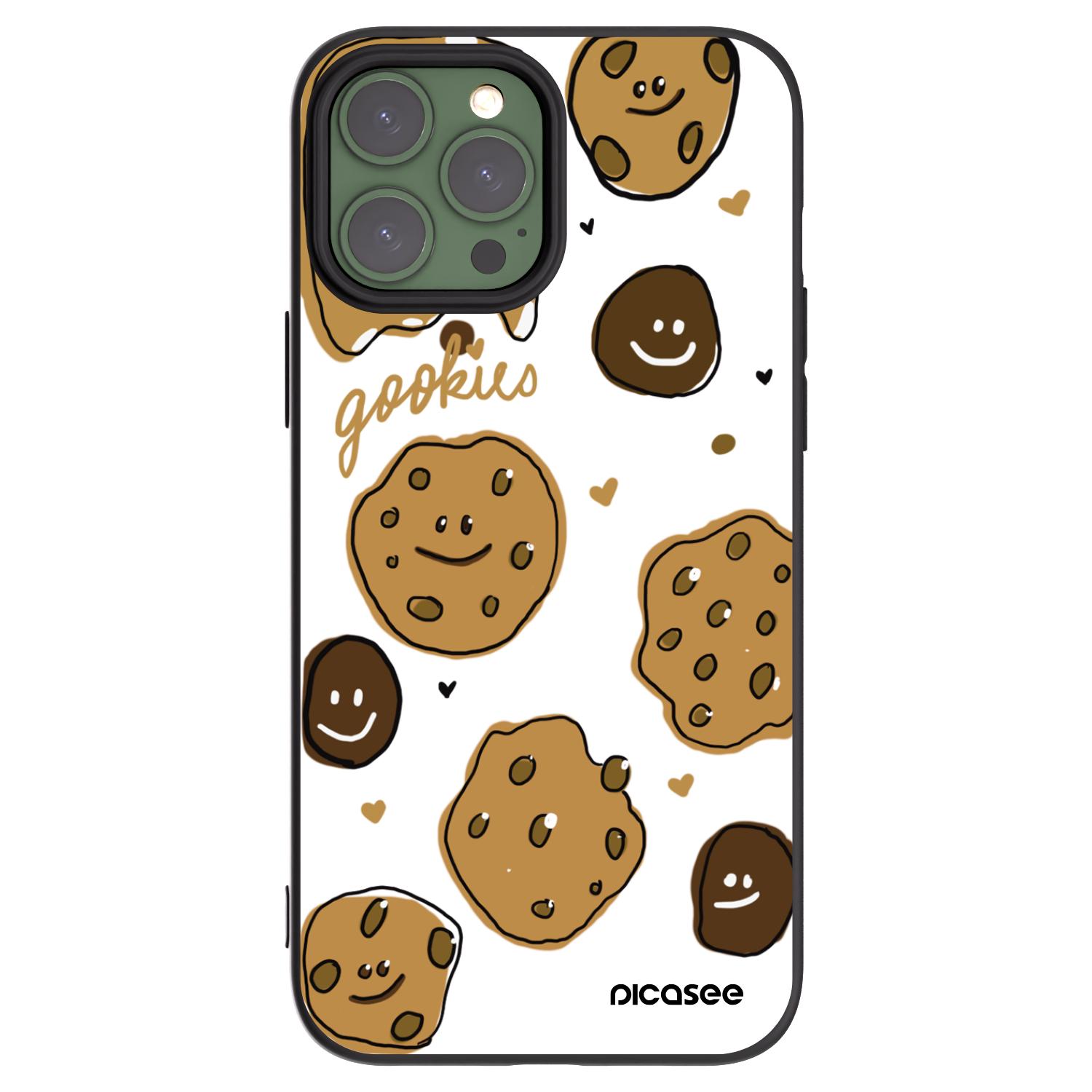 Picasee Μαύρη θήκη σιλικόνης για Apple iPhone 13 Pro Max - Gookies