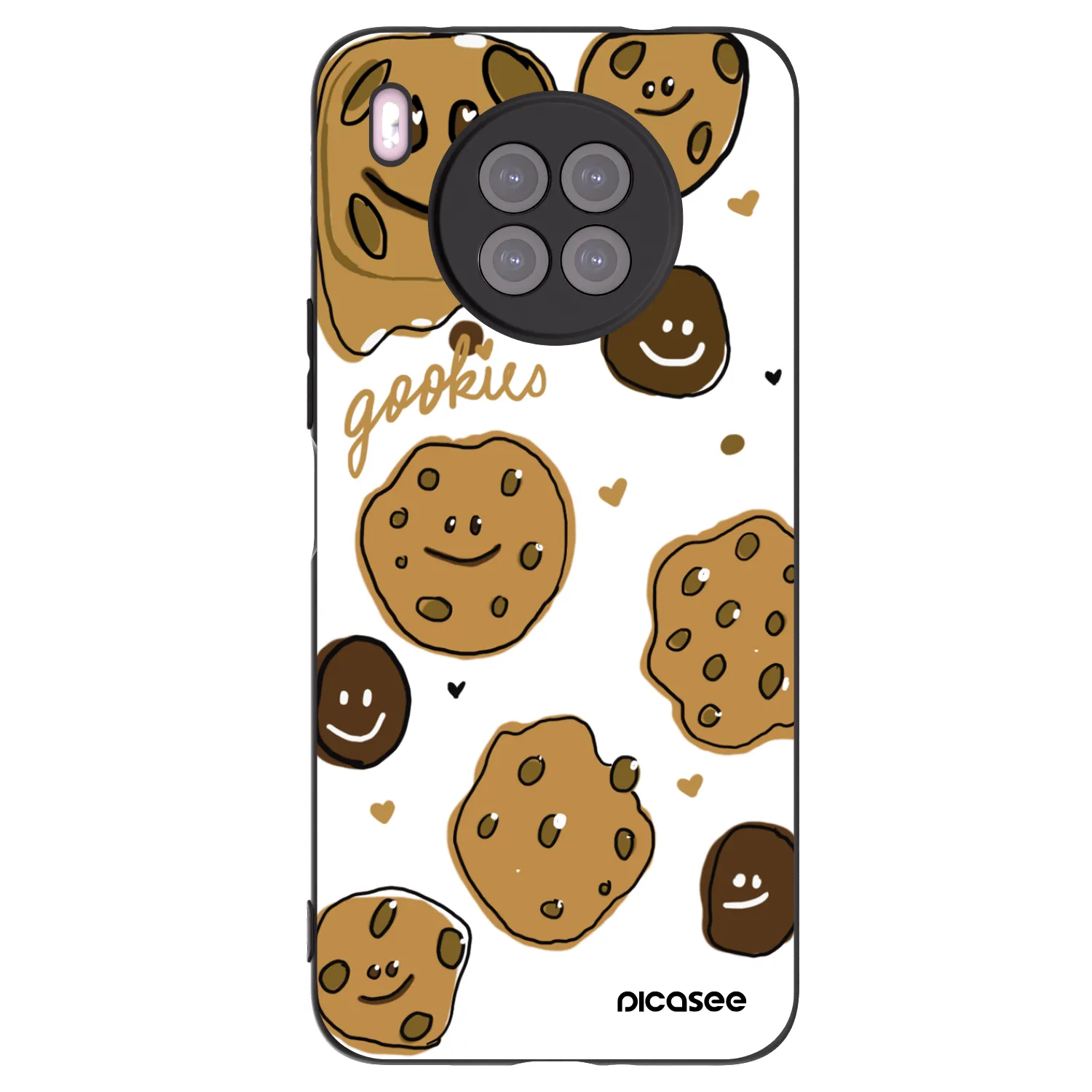Picasee Μαύρη θήκη σιλικόνης για Huawei Nova 8i - Gookies