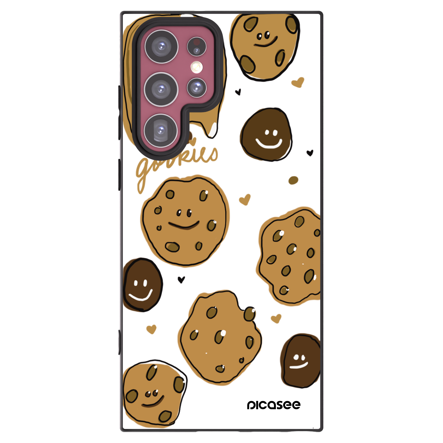 Picasee Μαύρη θήκη σιλικόνης για Samsung Galaxy S22 Ultra 5G - Gookies