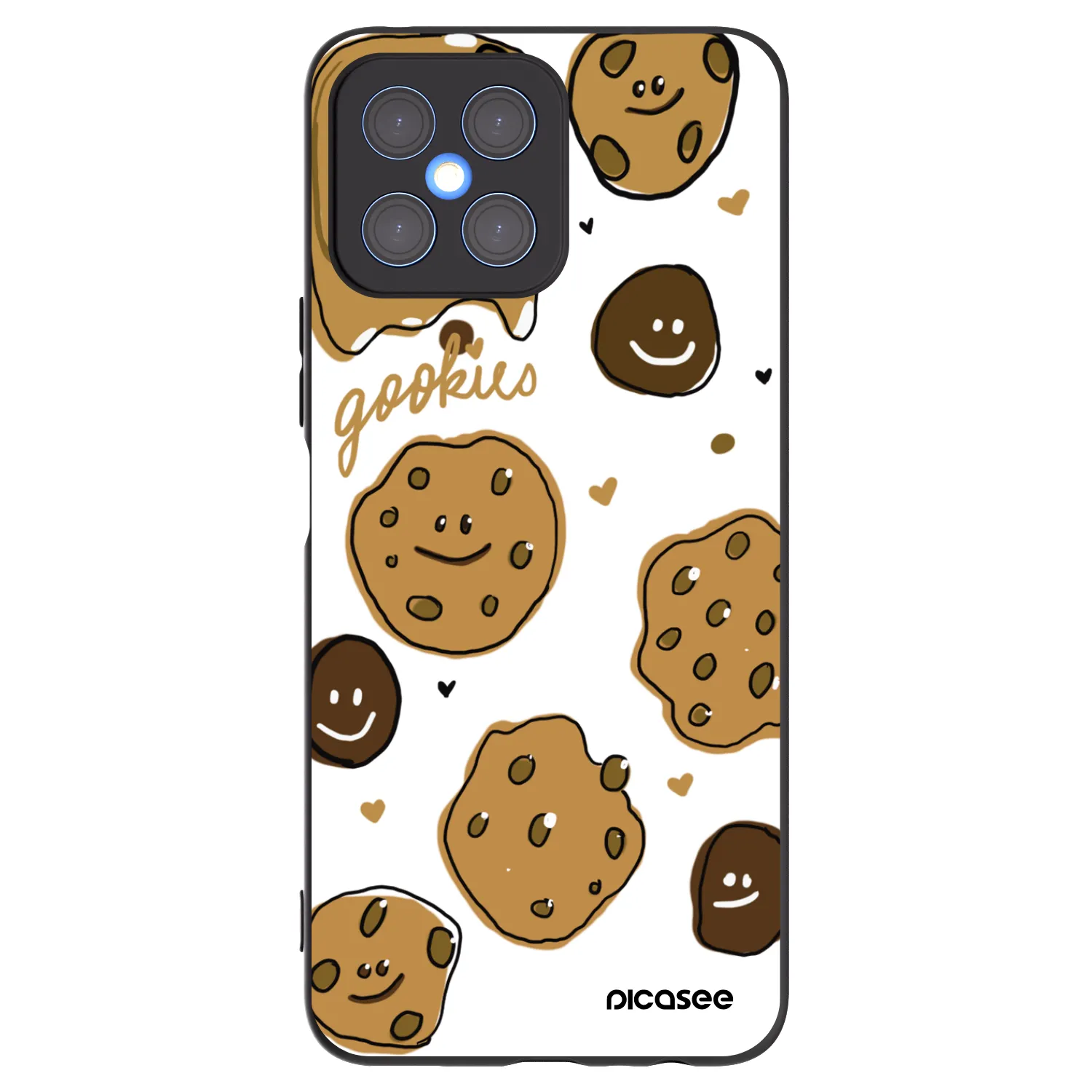 Picasee Μαύρη θήκη σιλικόνης για Honor X8 4G - Gookies