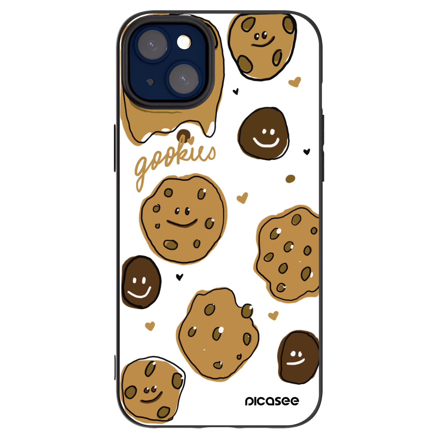 Picasee Μαύρη θήκη σιλικόνης για Apple iPhone 14 Plus - Gookies