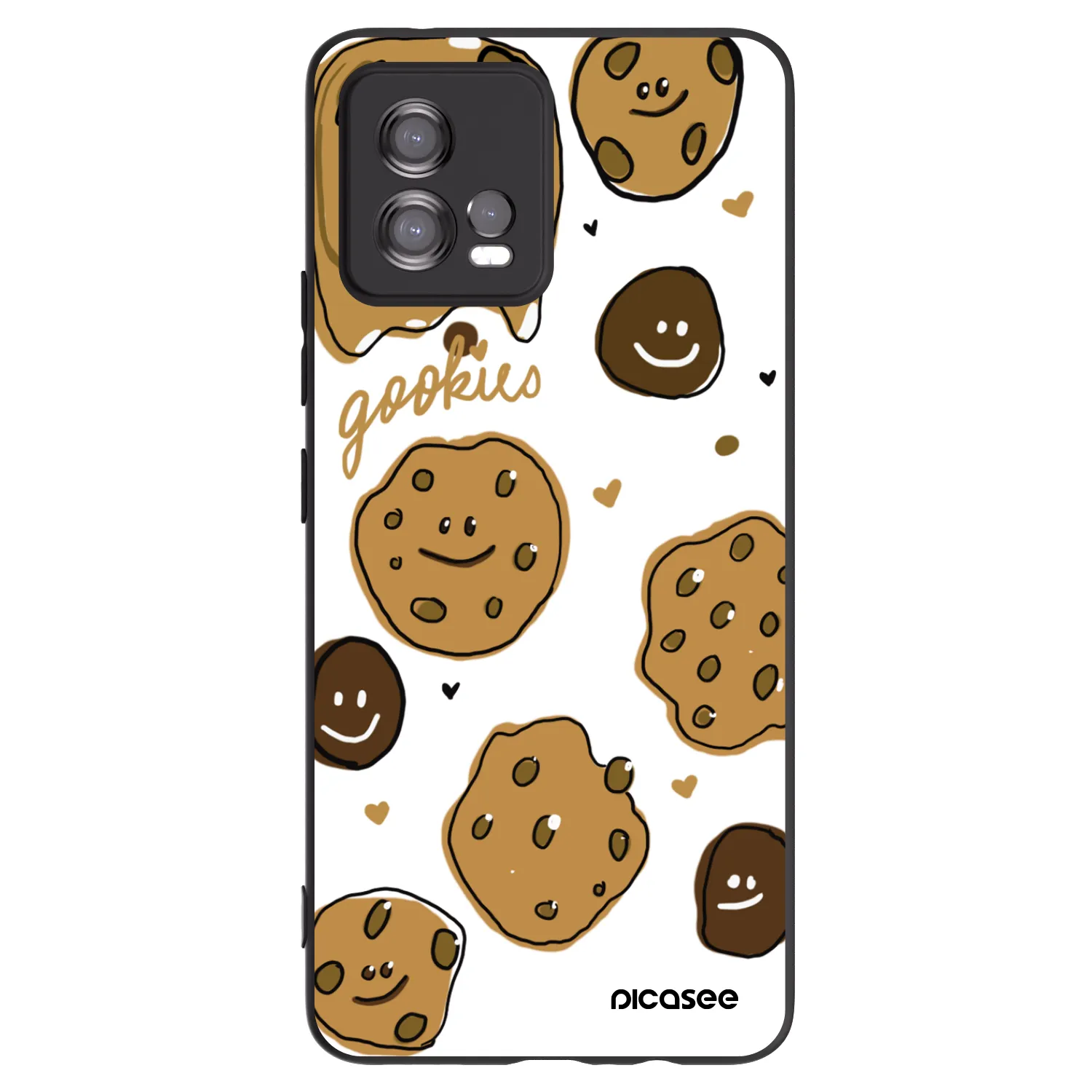 Picasee Μαύρη θήκη σιλικόνης για Motorola Moto G72 - Gookies