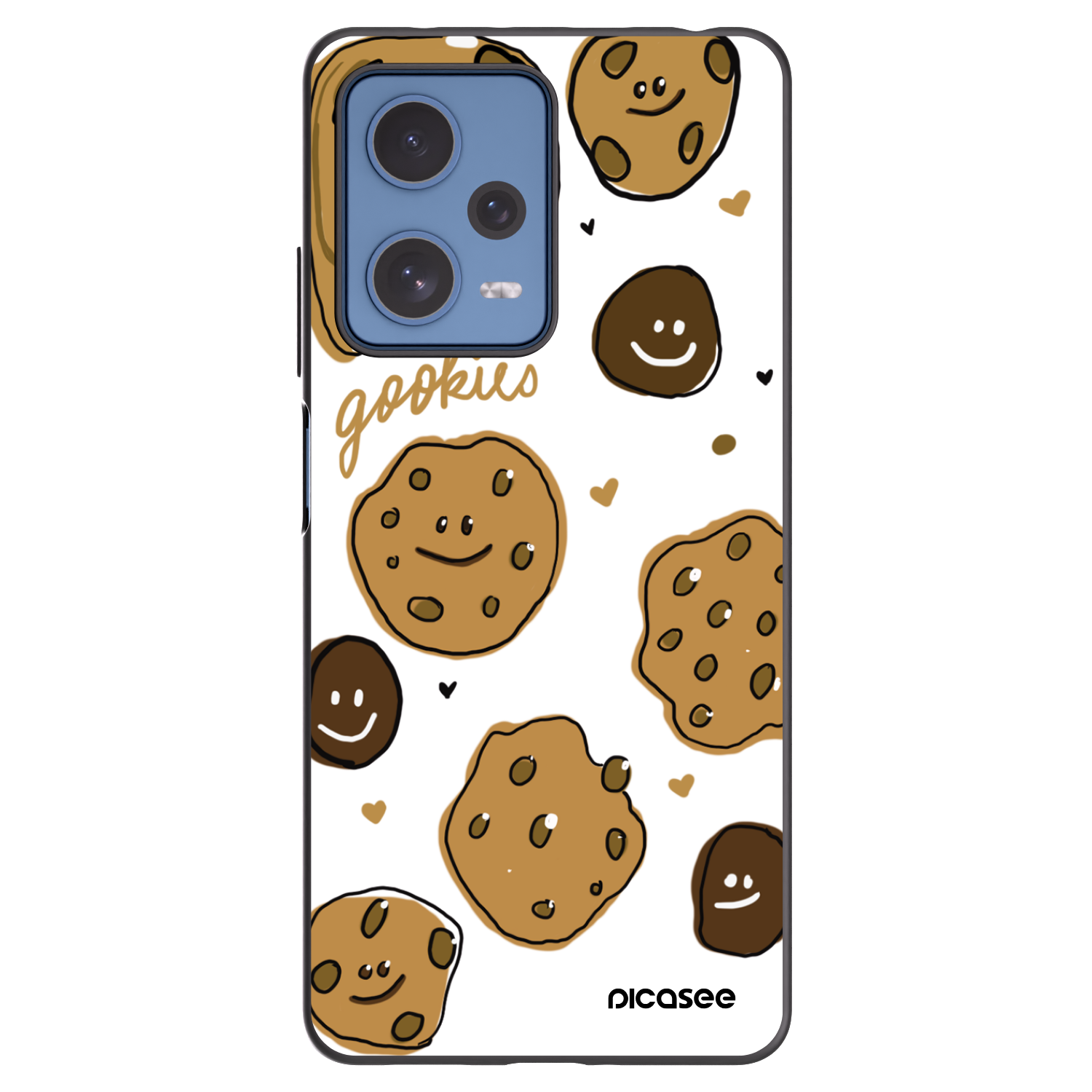 Picasee Μαύρη θήκη σιλικόνης για Xiaomi Redmi Note 12 Pro 5G - Gookies