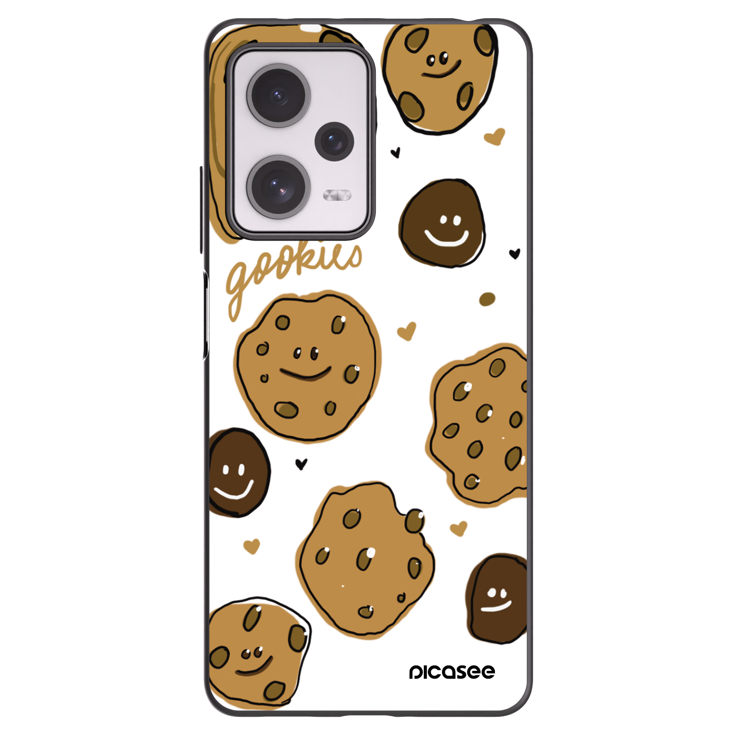 Picasee Μαύρη θήκη σιλικόνης για Xiaomi Redmi Note 12 Pro+ 5G - Gookies