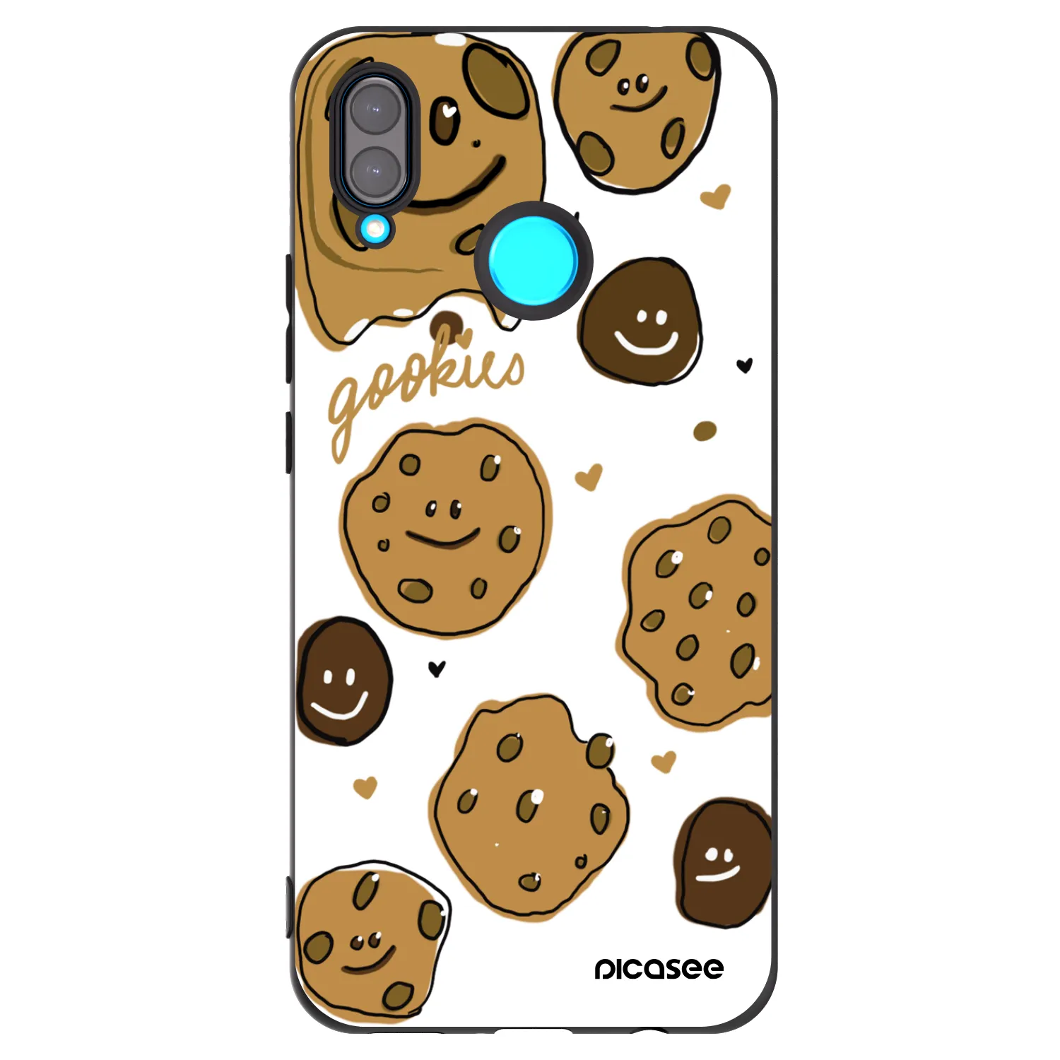 Picasee Μαύρη θήκη σιλικόνης για Huawei Nova 3 - Gookies