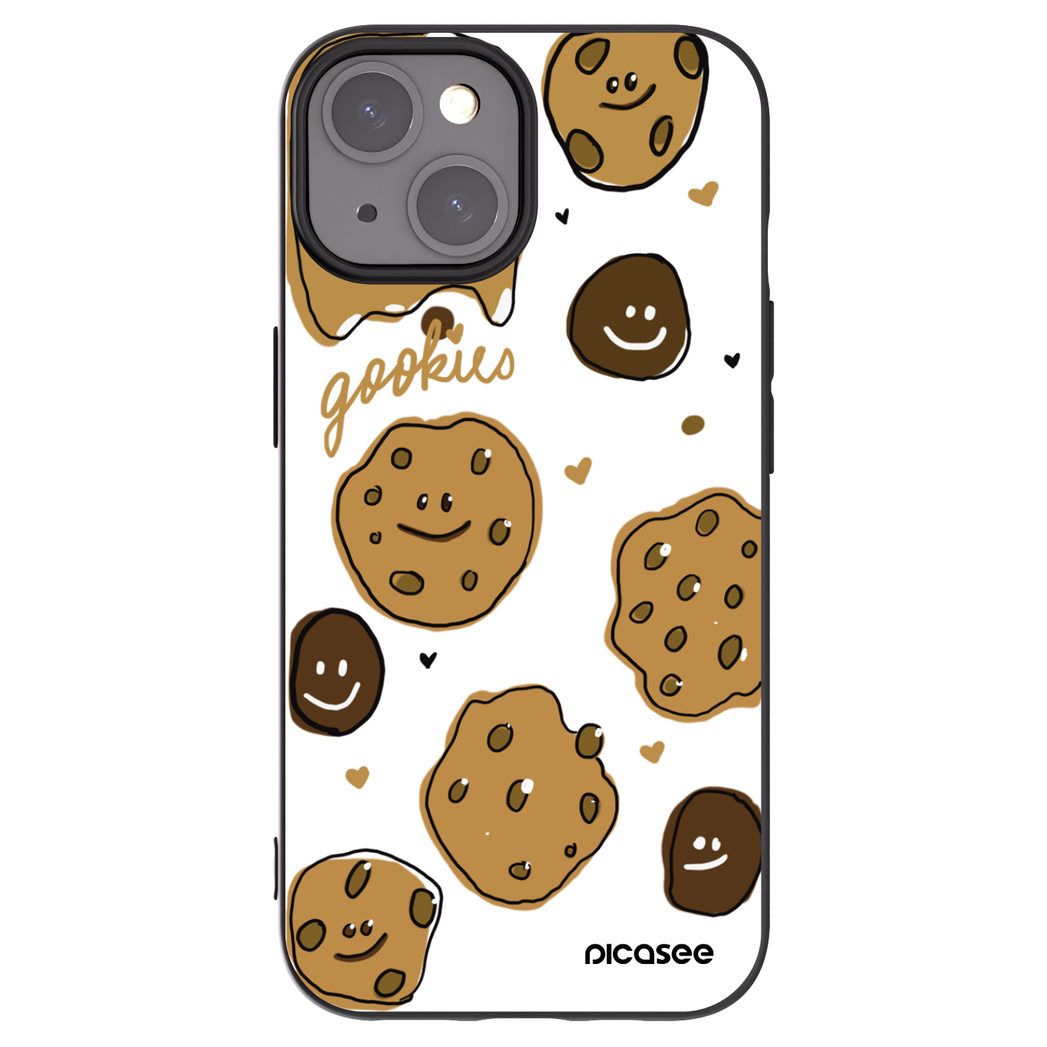 Picasee Μαύρη θήκη σιλικόνης για Apple iPhone 15 - Gookies