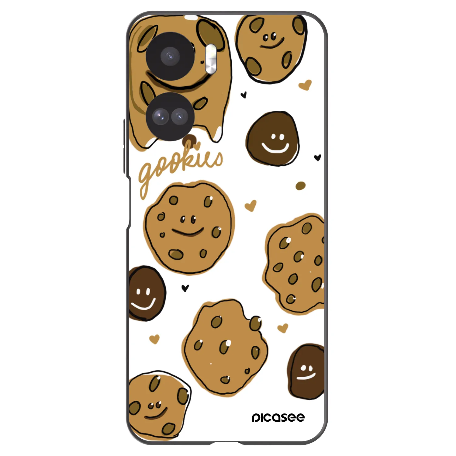 Picasee Μαύρη θήκη σιλικόνης για Honor 90 Lite 5G - Gookies