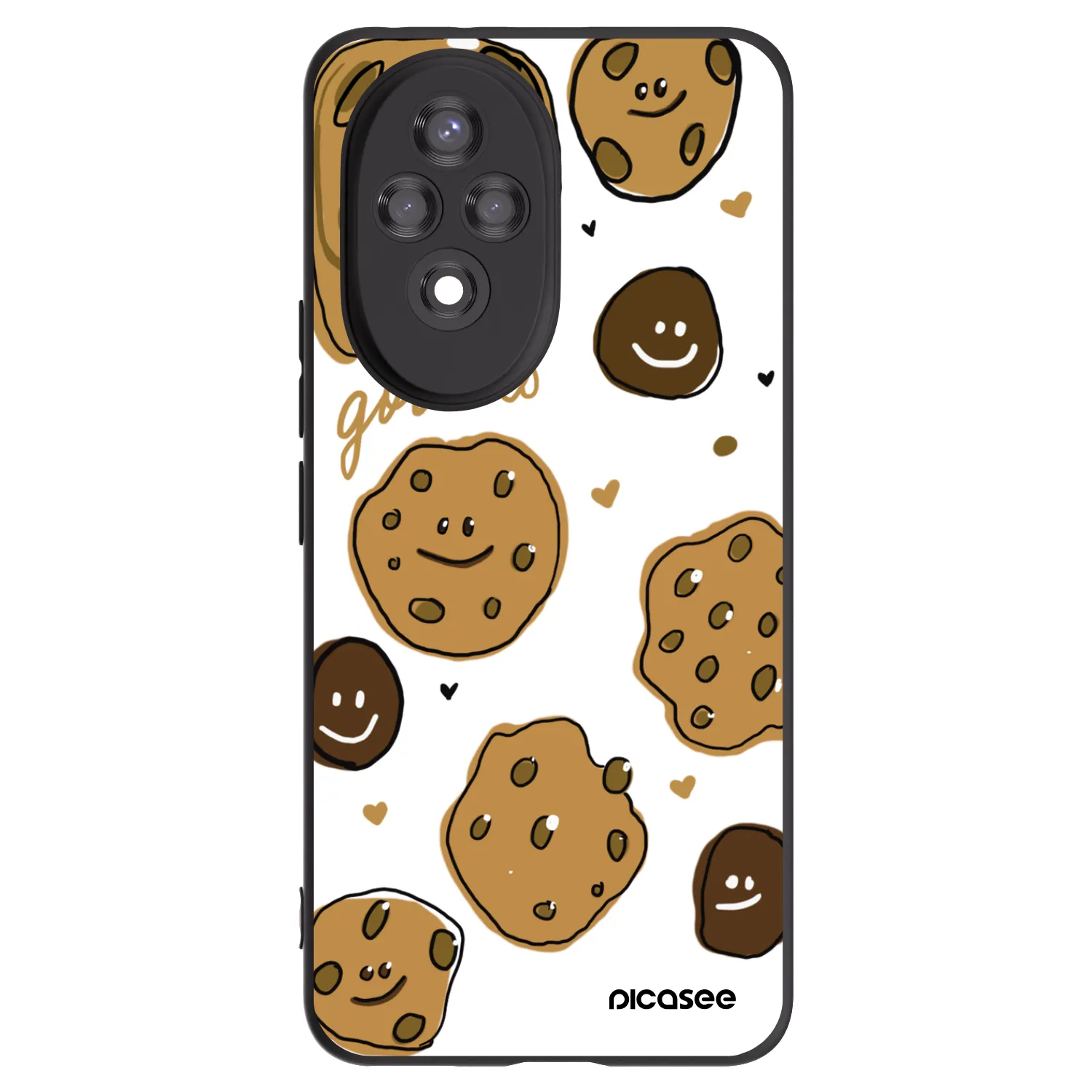 Picasee Μαύρη θήκη σιλικόνης για Honor 200 Pro 5G - Gookies