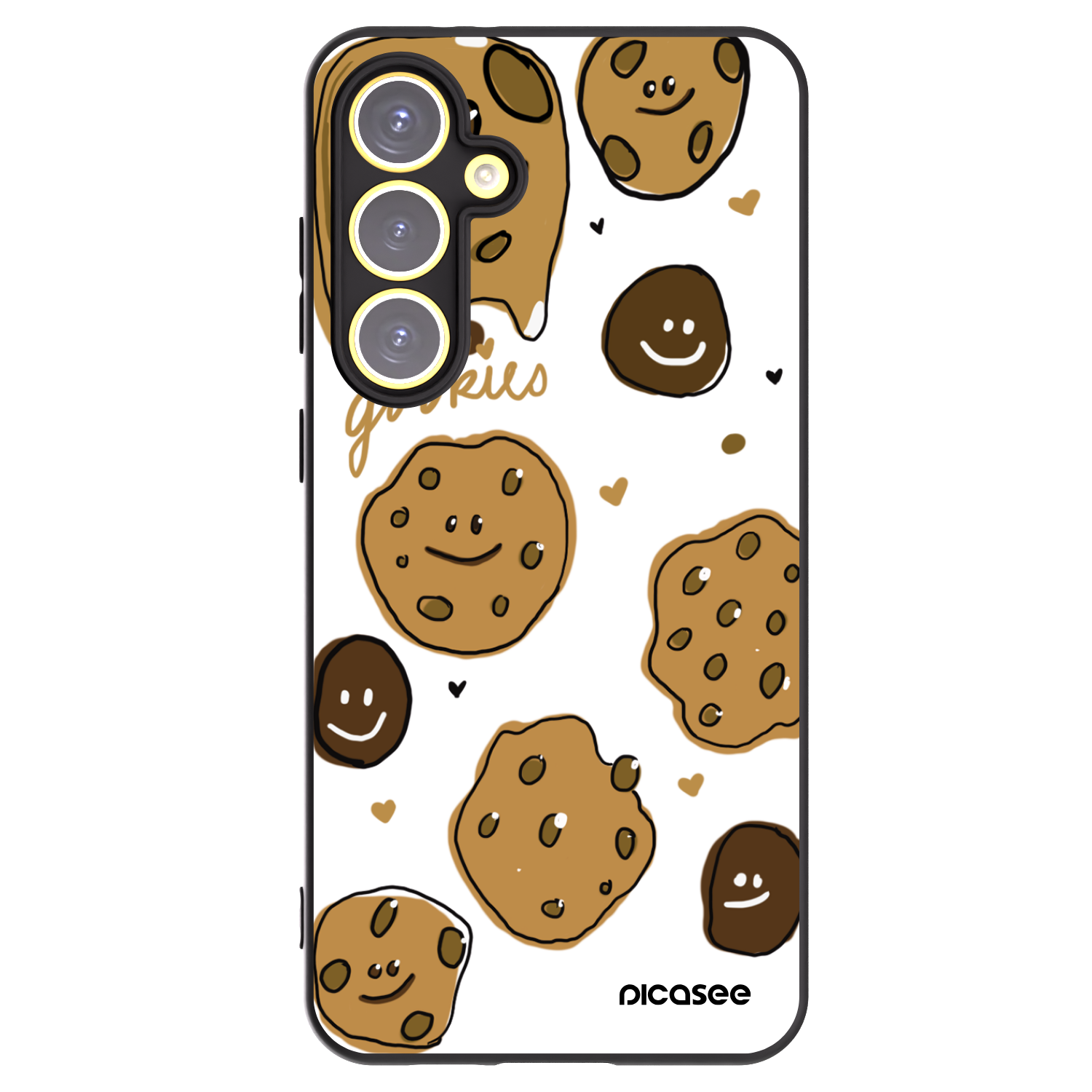 Picasee Μαύρη θήκη σιλικόνης για Samsung Galaxy S24 FE S721B - Gookies