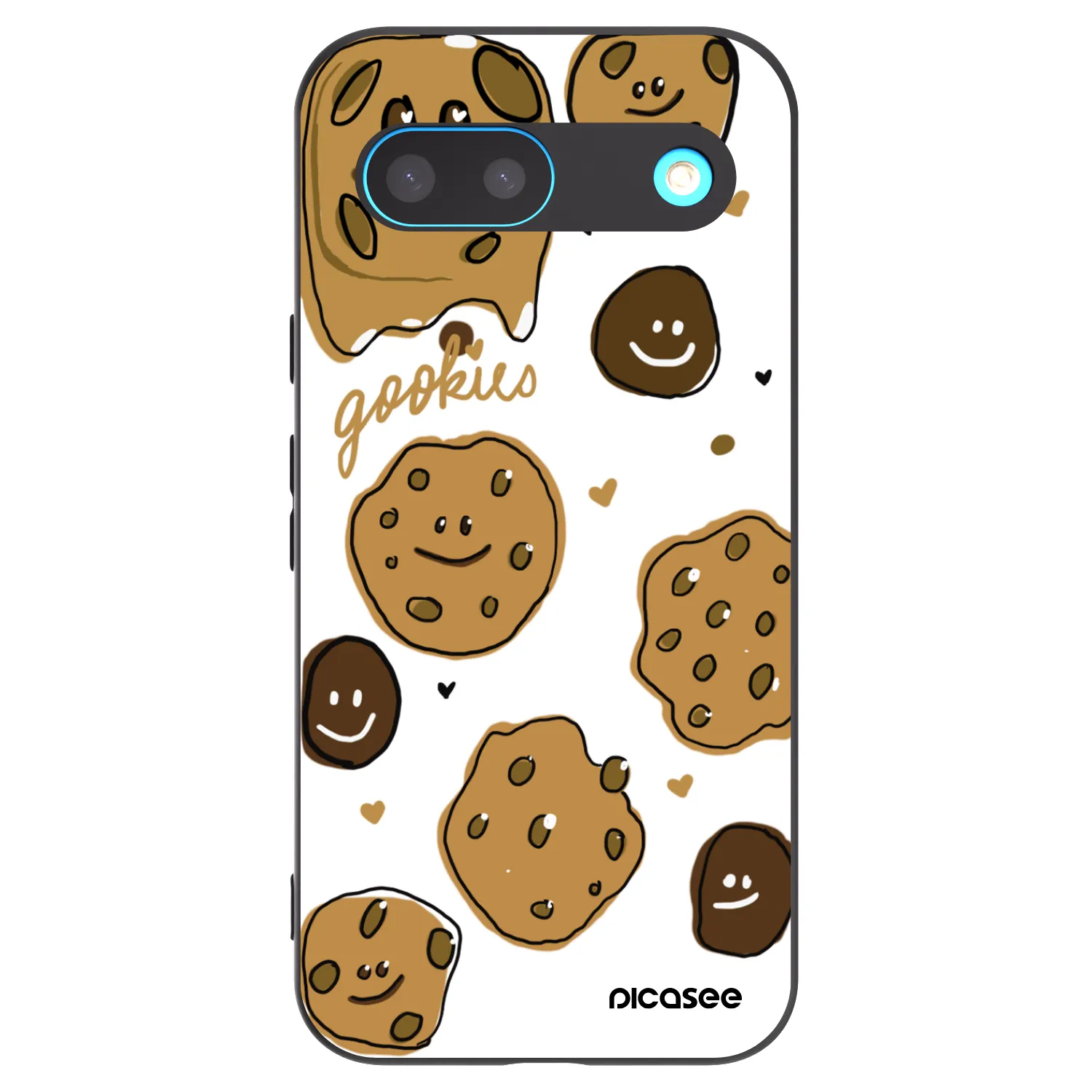 Picasee Μαύρη θήκη σιλικόνης για Google Pixel 8 - Gookies
