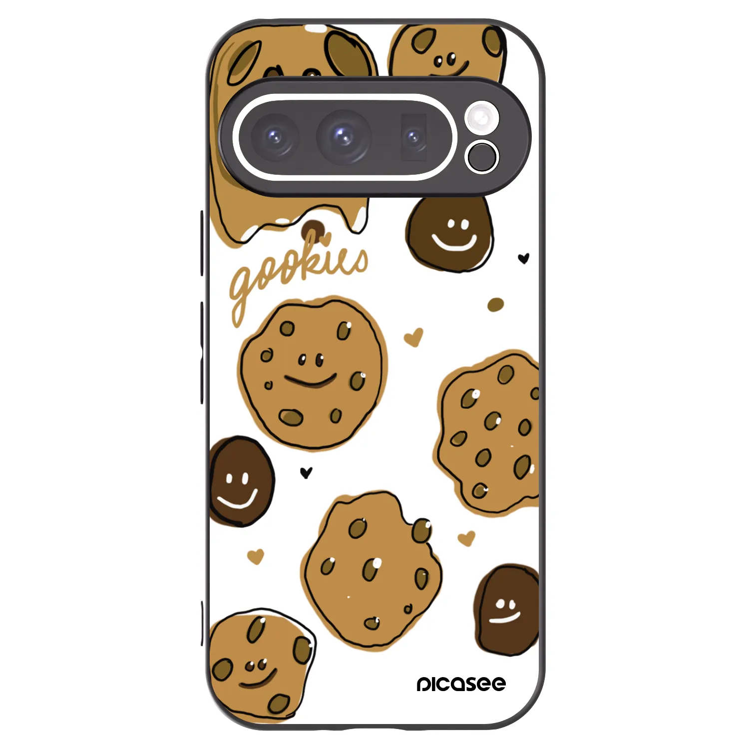 Picasee Μαύρη θήκη σιλικόνης για Google Pixel 9 Pro - Gookies