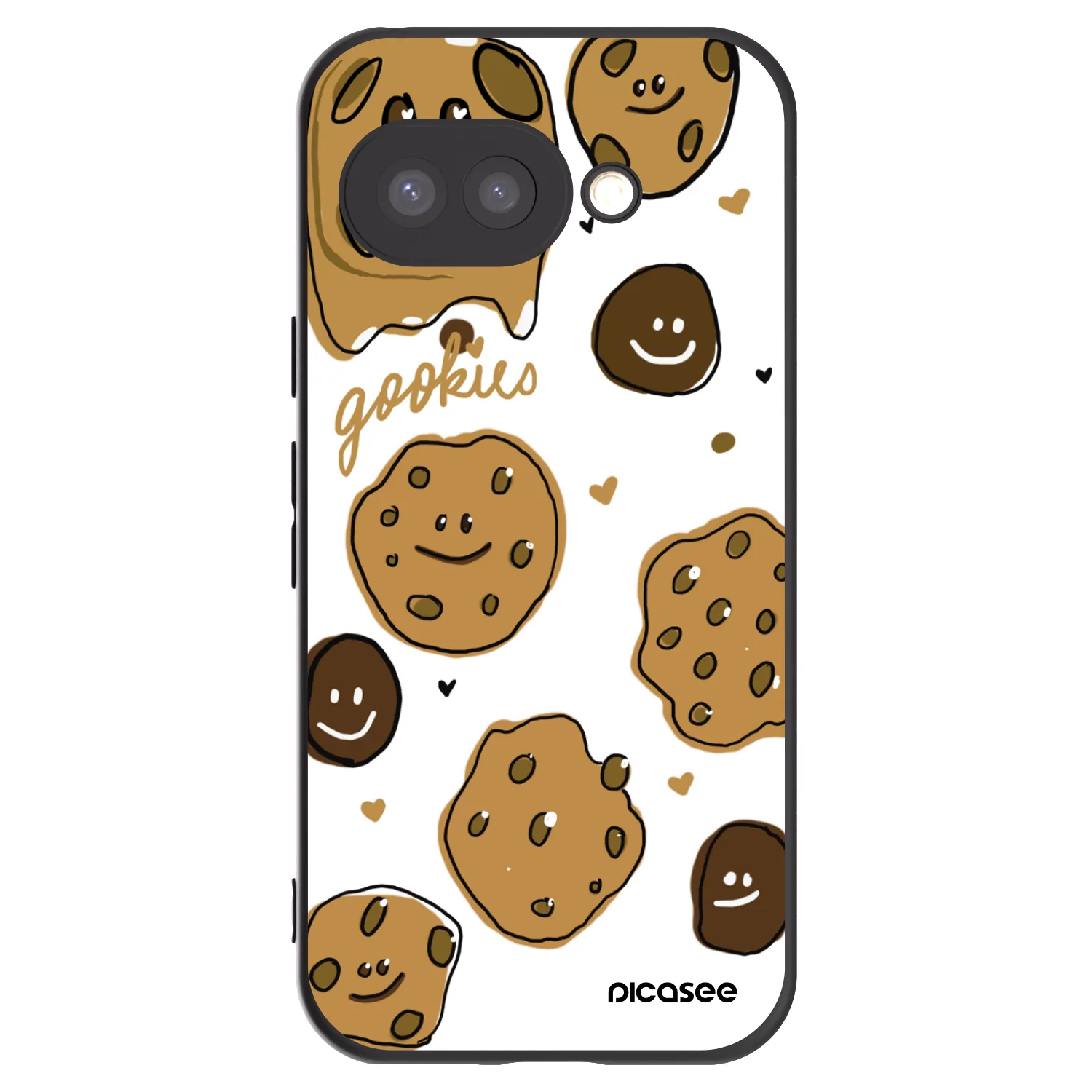 Picasee Μαύρη θήκη σιλικόνης για Google Pixel 9a - Gookies