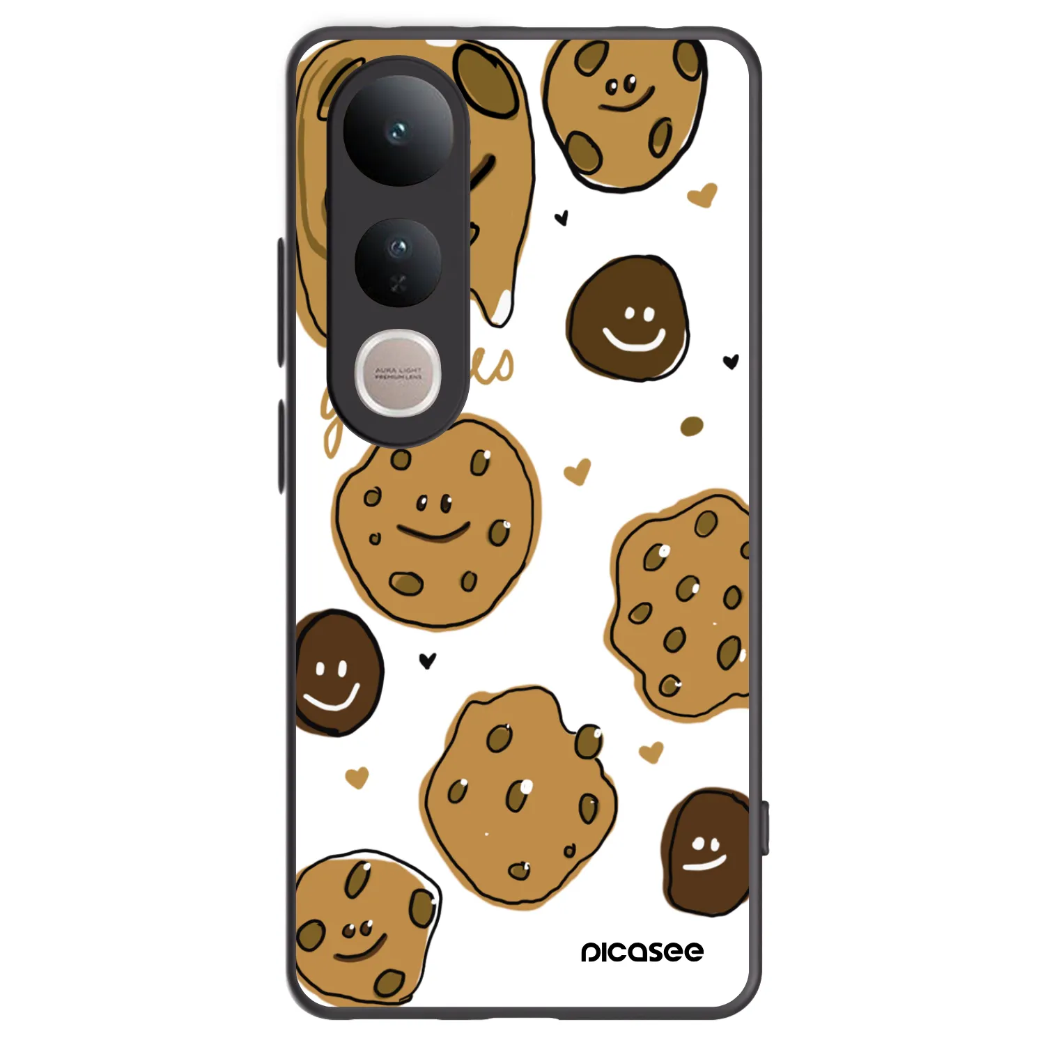 Picasee Μαύρη θήκη σιλικόνης για Vivo V50 Lite 5G - Gookies