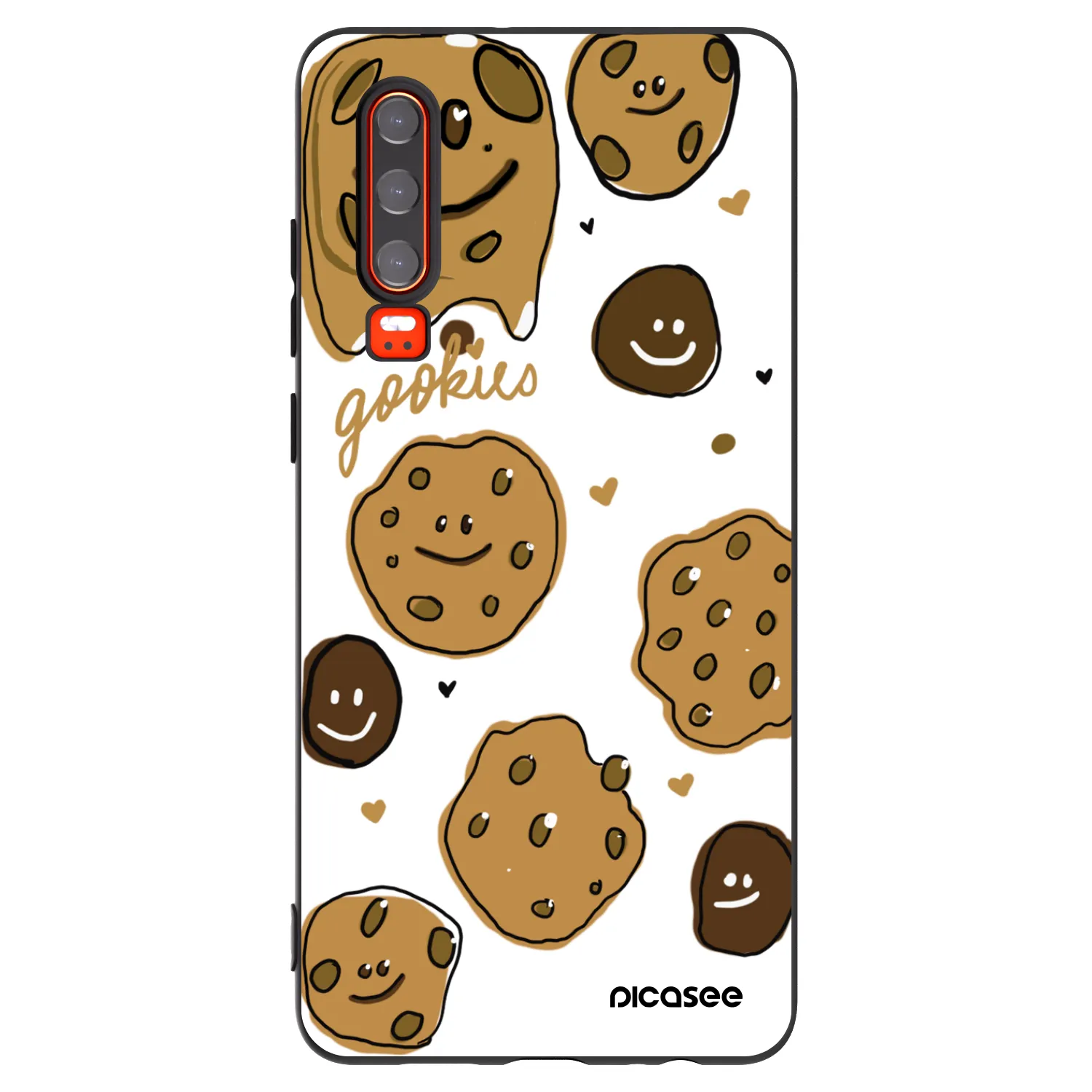 Picasee Μαύρη θήκη σιλικόνης για Huawei P30 - Gookies
