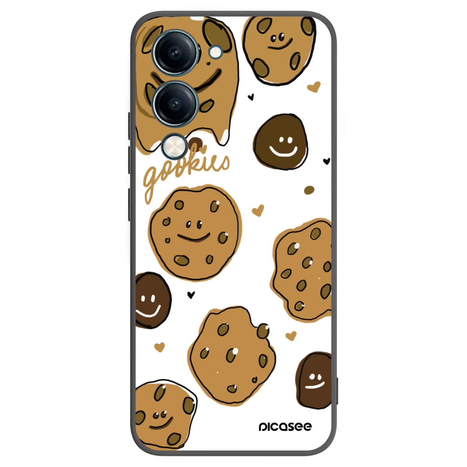 Picasee Μαύρη θήκη σιλικόνης για Vivo Y29s 5G - Gookies