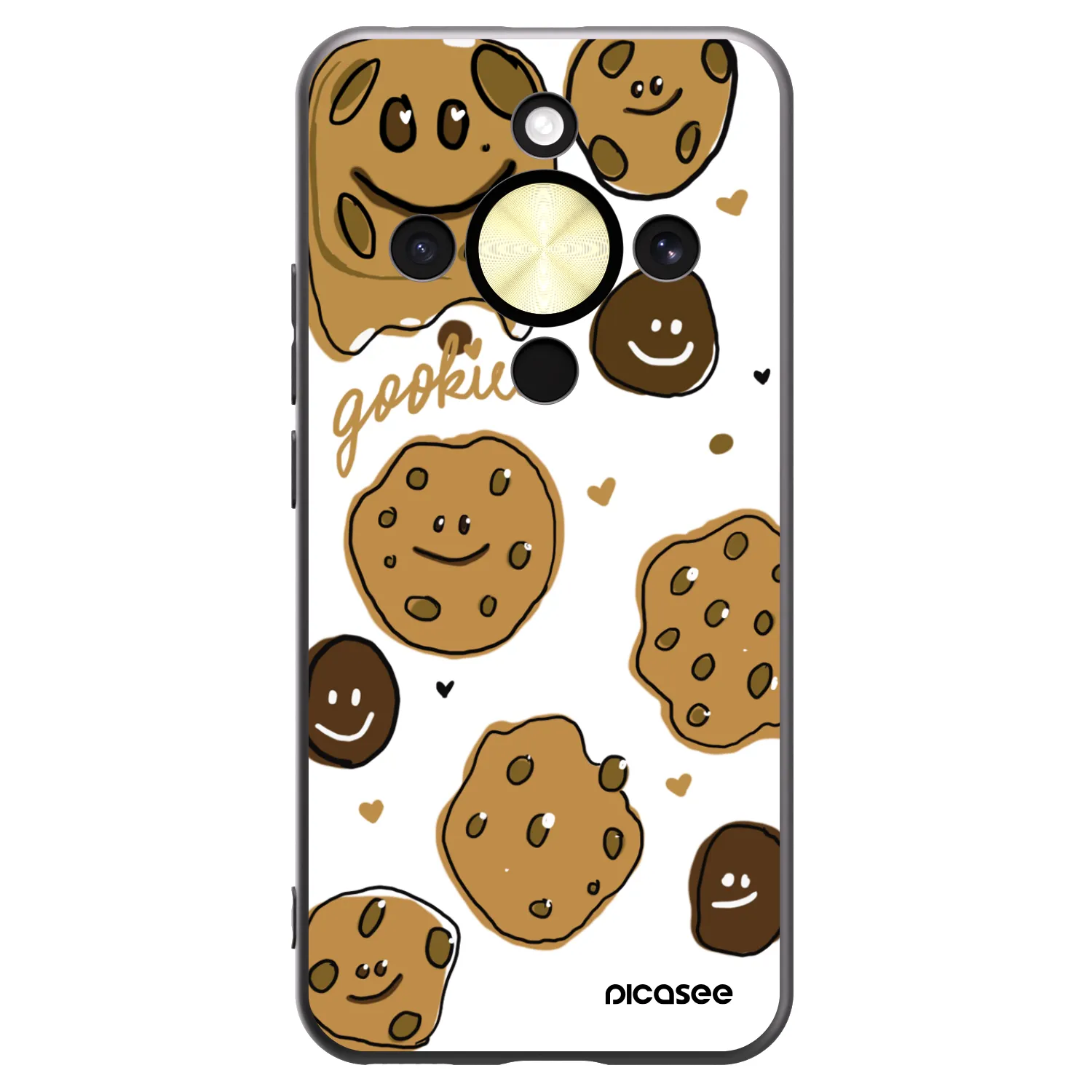 Picasee Μαύρη θήκη σιλικόνης για Honor Magic8 Lite 5G - Gookies