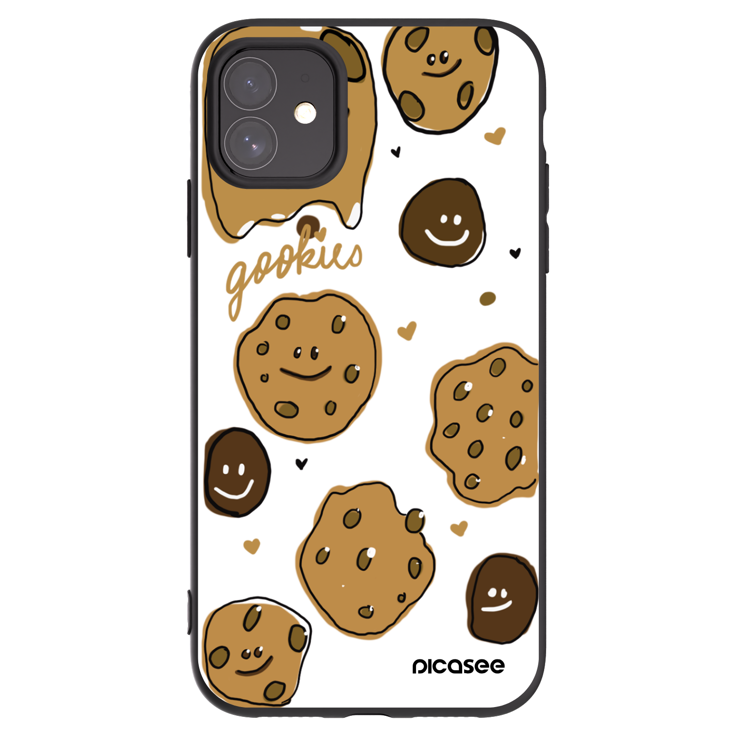 Picasee Μαύρη θήκη σιλικόνης για Apple iPhone 11 - Gookies