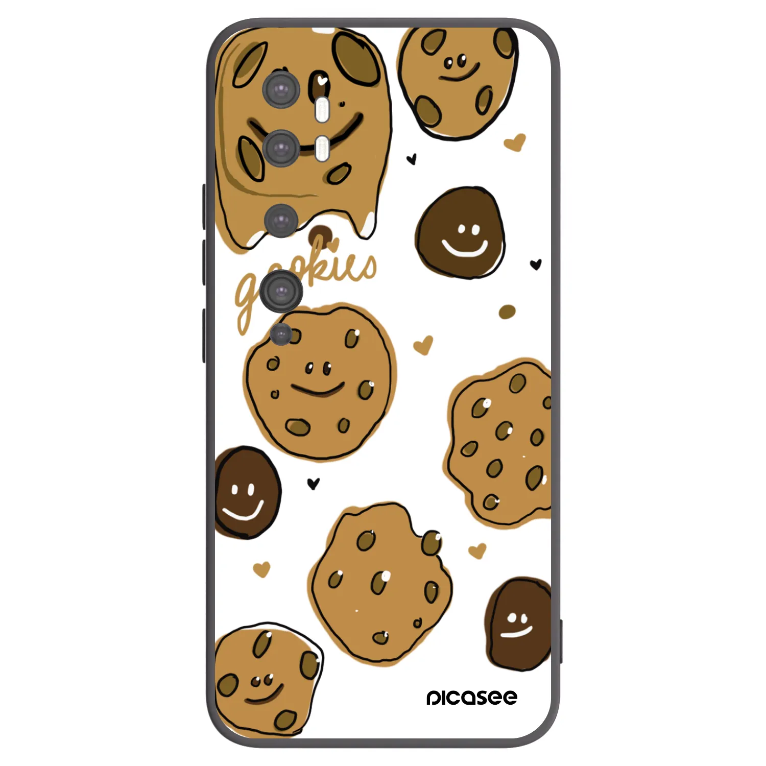 Picasee Μαύρη θήκη σιλικόνης για Xiaomi Mi Note 10 (Pro) - Gookies