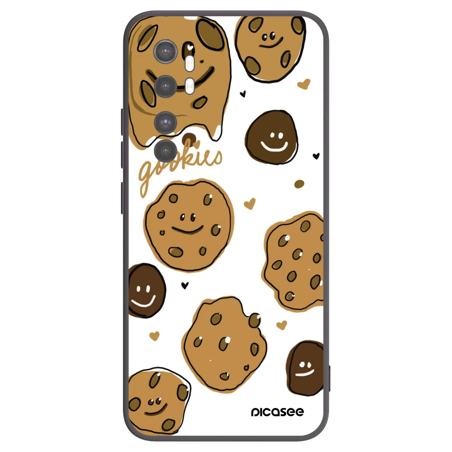 Picasee Μαύρη θήκη σιλικόνης για Xiaomi Mi Note 10 Lite - Gookies