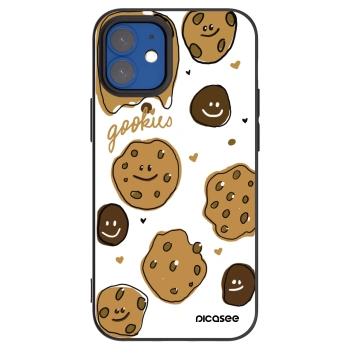 Picasee Μαύρη θήκη σιλικόνης για Apple iPhone 12 mini - Gookies