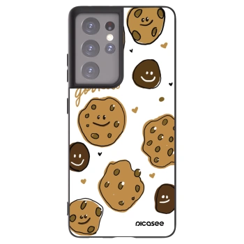 Picasee Μαύρη θήκη σιλικόνης για Samsung Galaxy S21 Ultra 5G G998B - Gookies