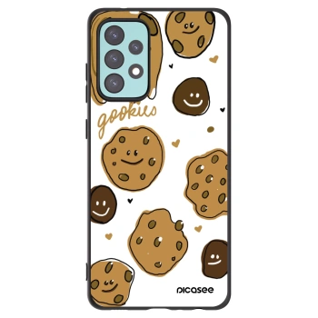 Picasee Μαύρη θήκη σιλικόνης για Samsung Galaxy A72 A725F - Gookies