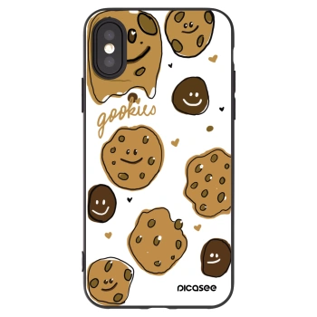 Picasee Μαύρη θήκη σιλικόνης για Apple iPhone X/XS - Gookies