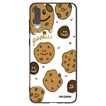 Picasee Μαύρη θήκη σιλικόνης για Samsung Galaxy A70 A705F - Gookies