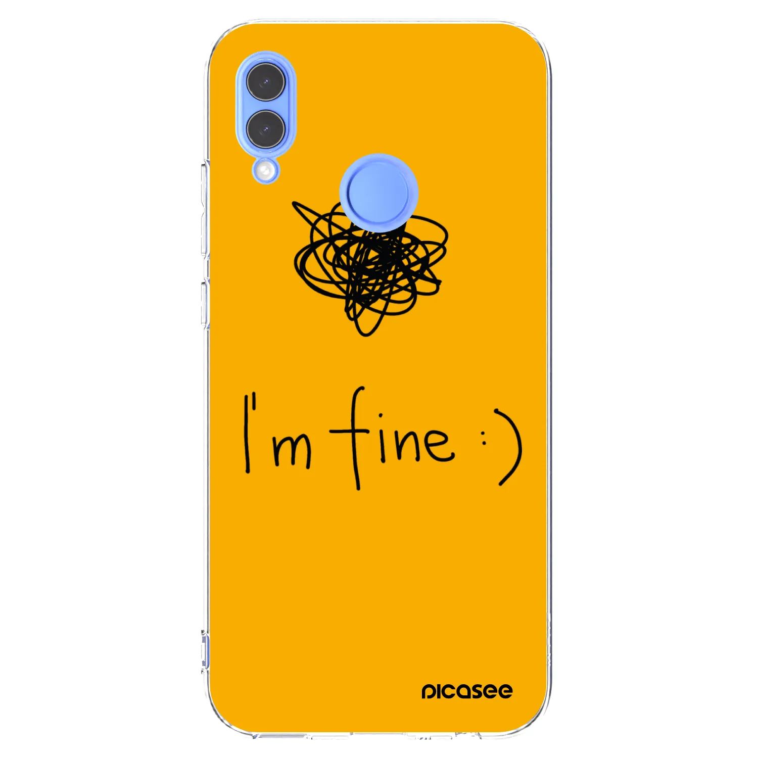 Picasee διαφανής θήκη σιλικόνης Honor 10 Lite - I am fine
