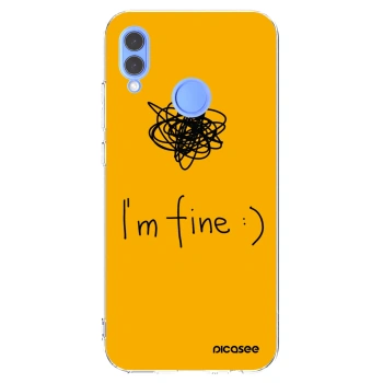 Picasee διαφανής θήκη σιλικόνης Honor 10 Lite - I am fine