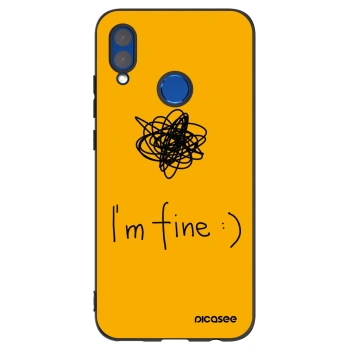 Picasee Μαύρη θήκη σιλικόνης για Honor 10 Lite - I am fine