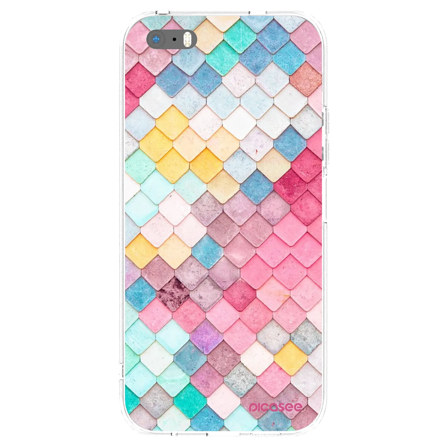 Picasee διαφανής θήκη σιλικόνης Apple iPhone 5/5S/SE - Colorful roof