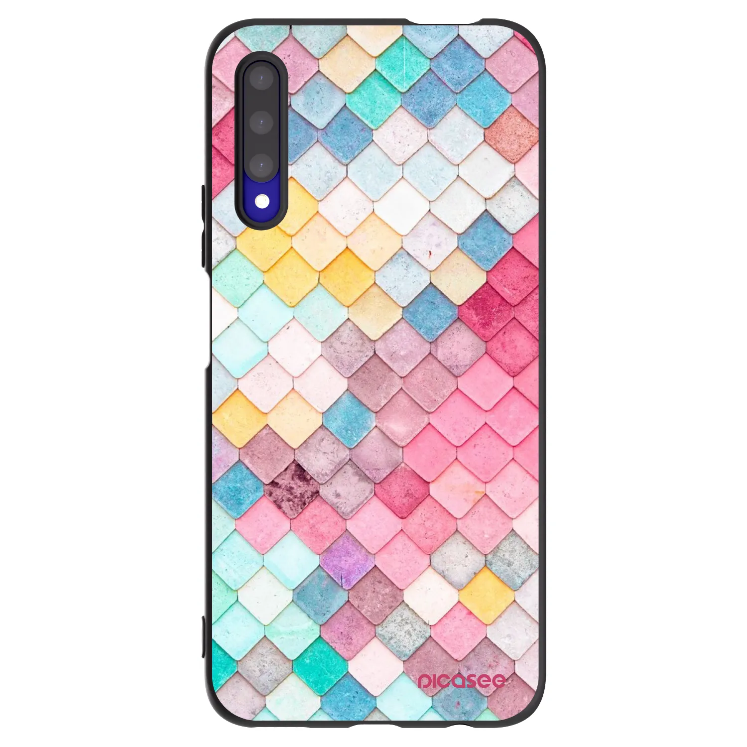 Picasee Μαύρη θήκη σιλικόνης για Honor 9X Pro - Colorful roof