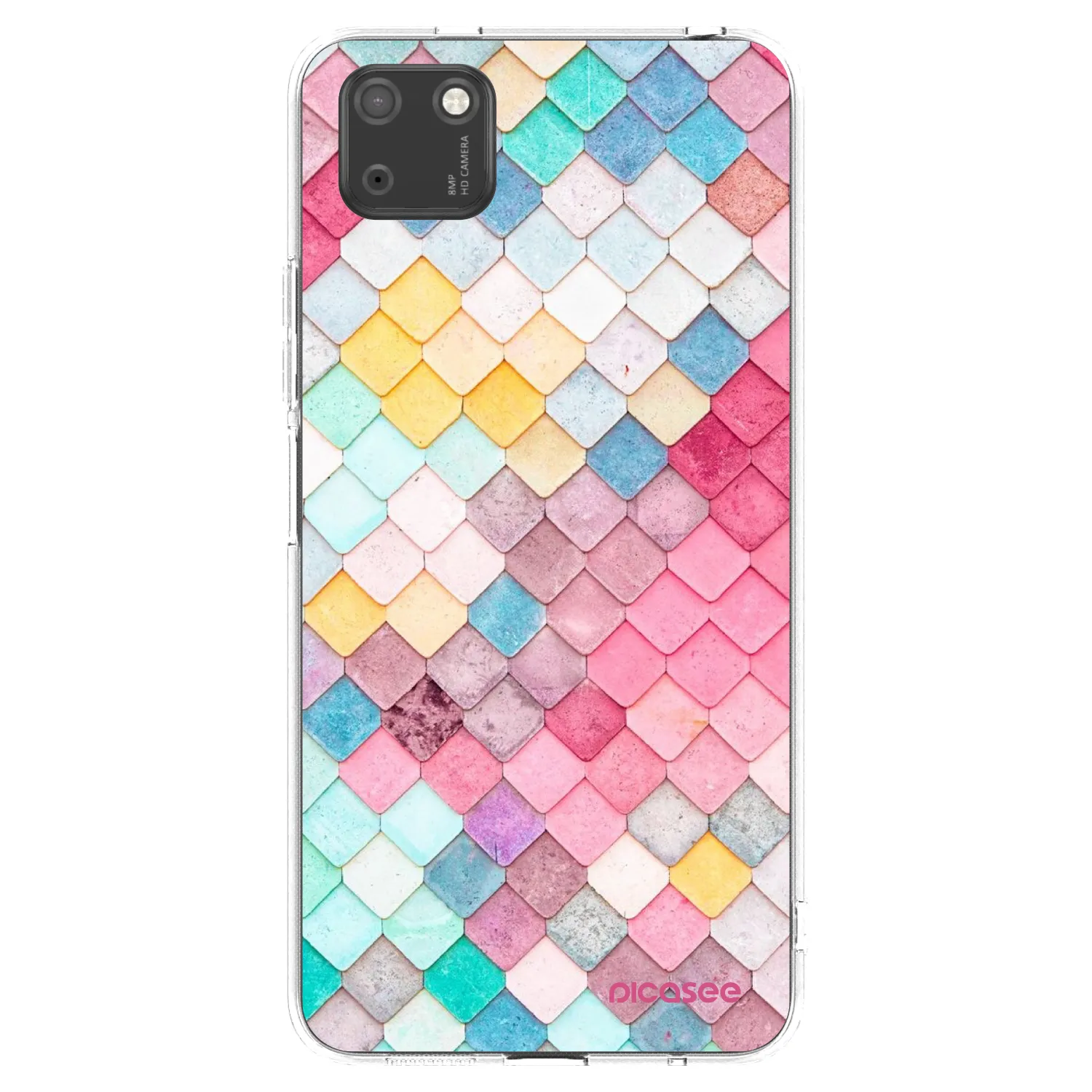 Picasee διαφανής θήκη σιλικόνης Huawei Y5P - Colorful roof