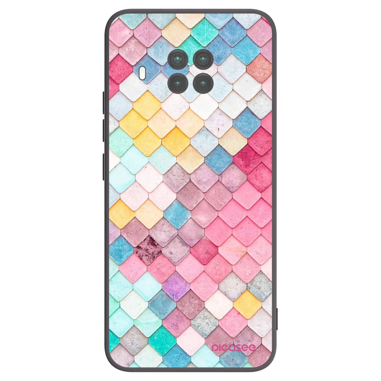 Picasee Μαύρη θήκη σιλικόνης για Xiaomi Mi 10T Lite - Colorful roof