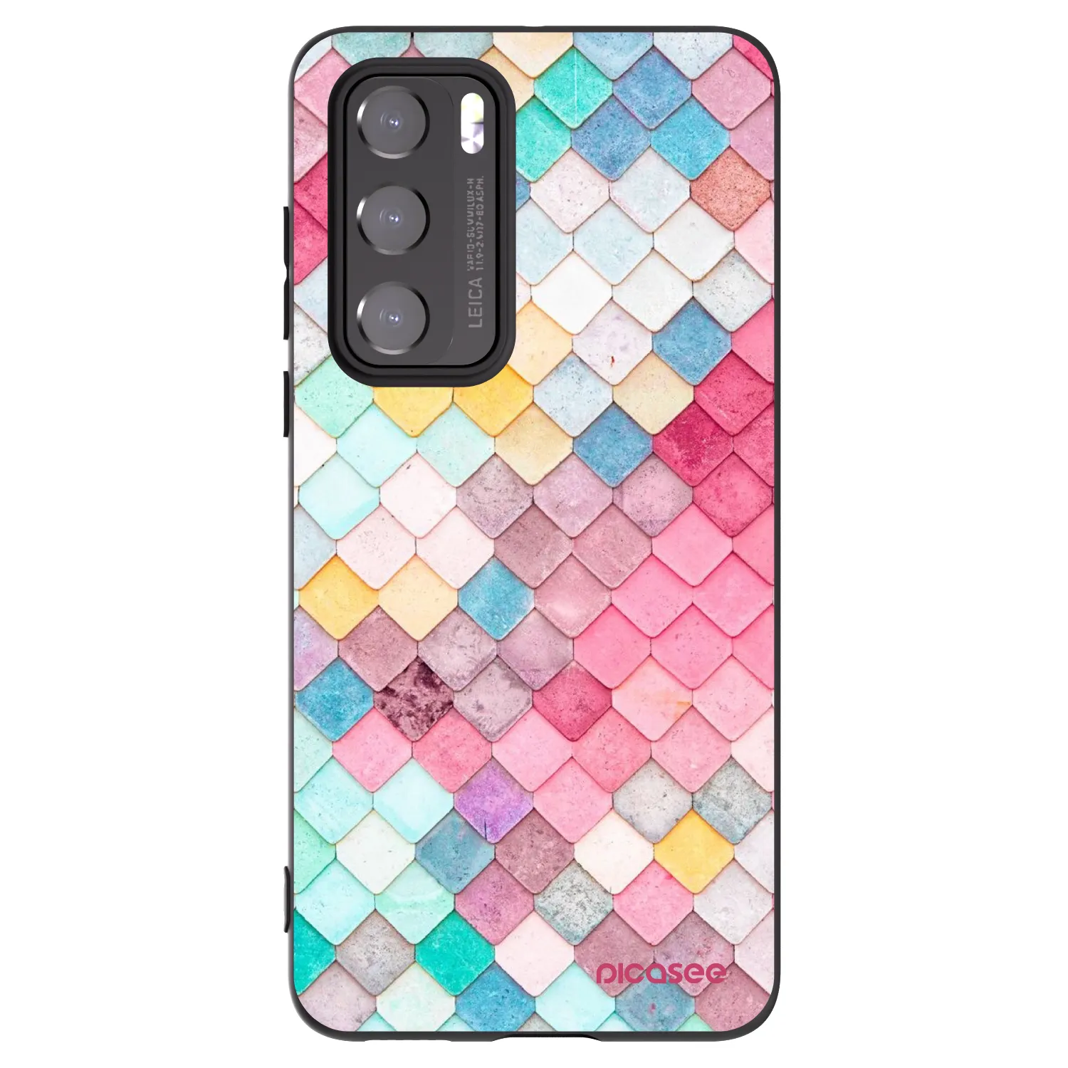 Picasee Μαύρη θήκη σιλικόνης για Huawei P40 - Colorful roof
