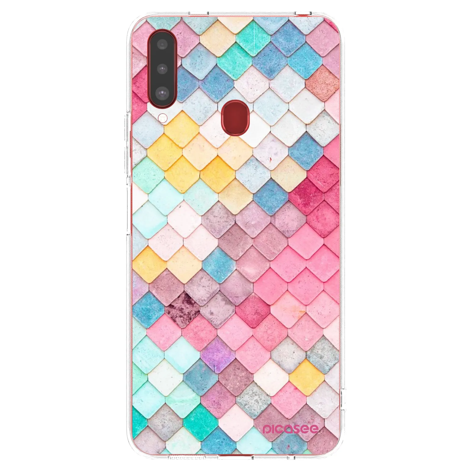 Picasee διαφανής θήκη σιλικόνης Samsung Galaxy A20s - Colorful roof