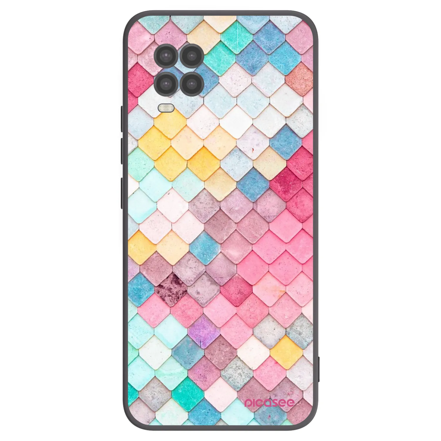 Picasee Μαύρη θήκη σιλικόνης για Xiaomi Mi 10 Lite - Colorful roof