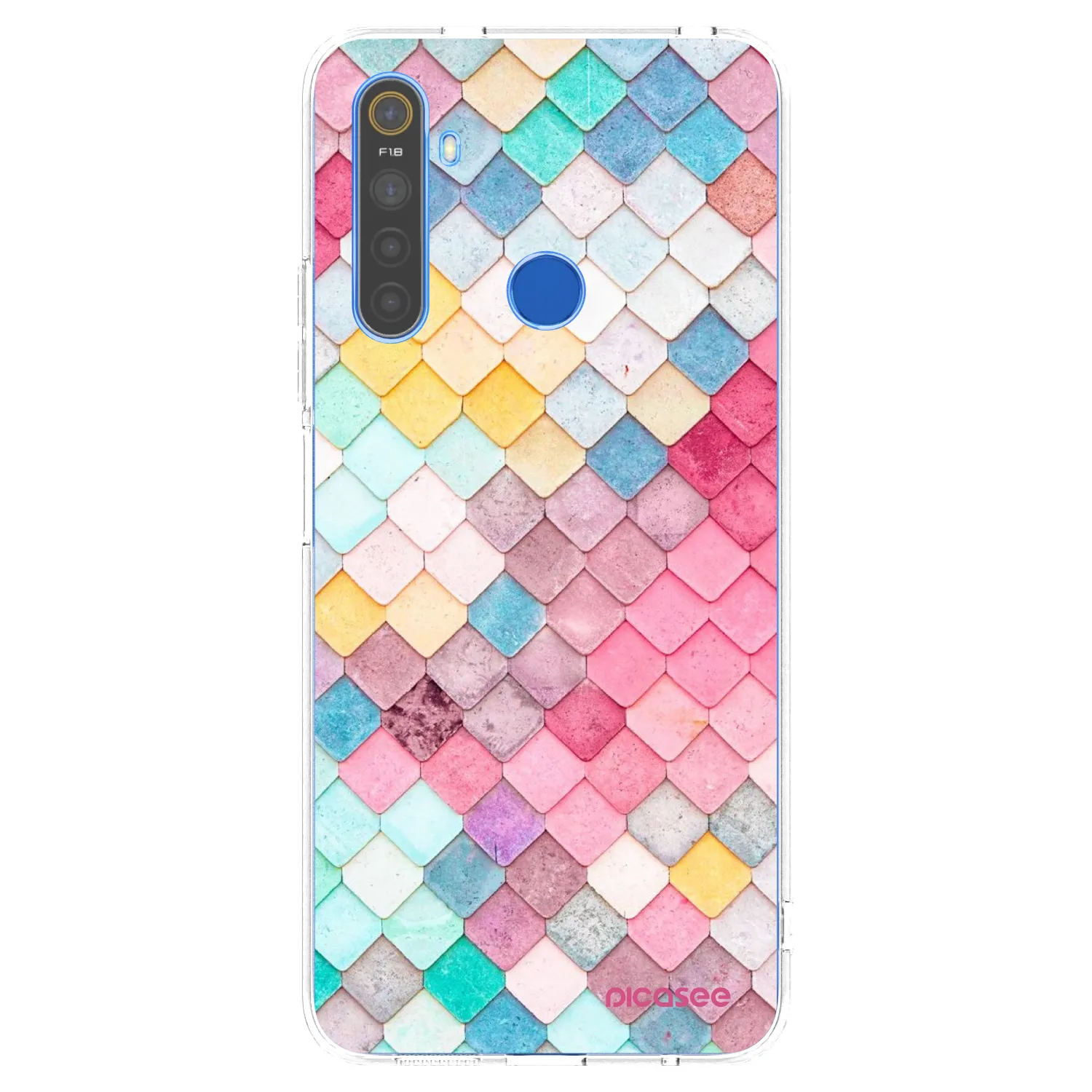 Picasee διαφανής θήκη σιλικόνης Realme 5 - Colorful roof