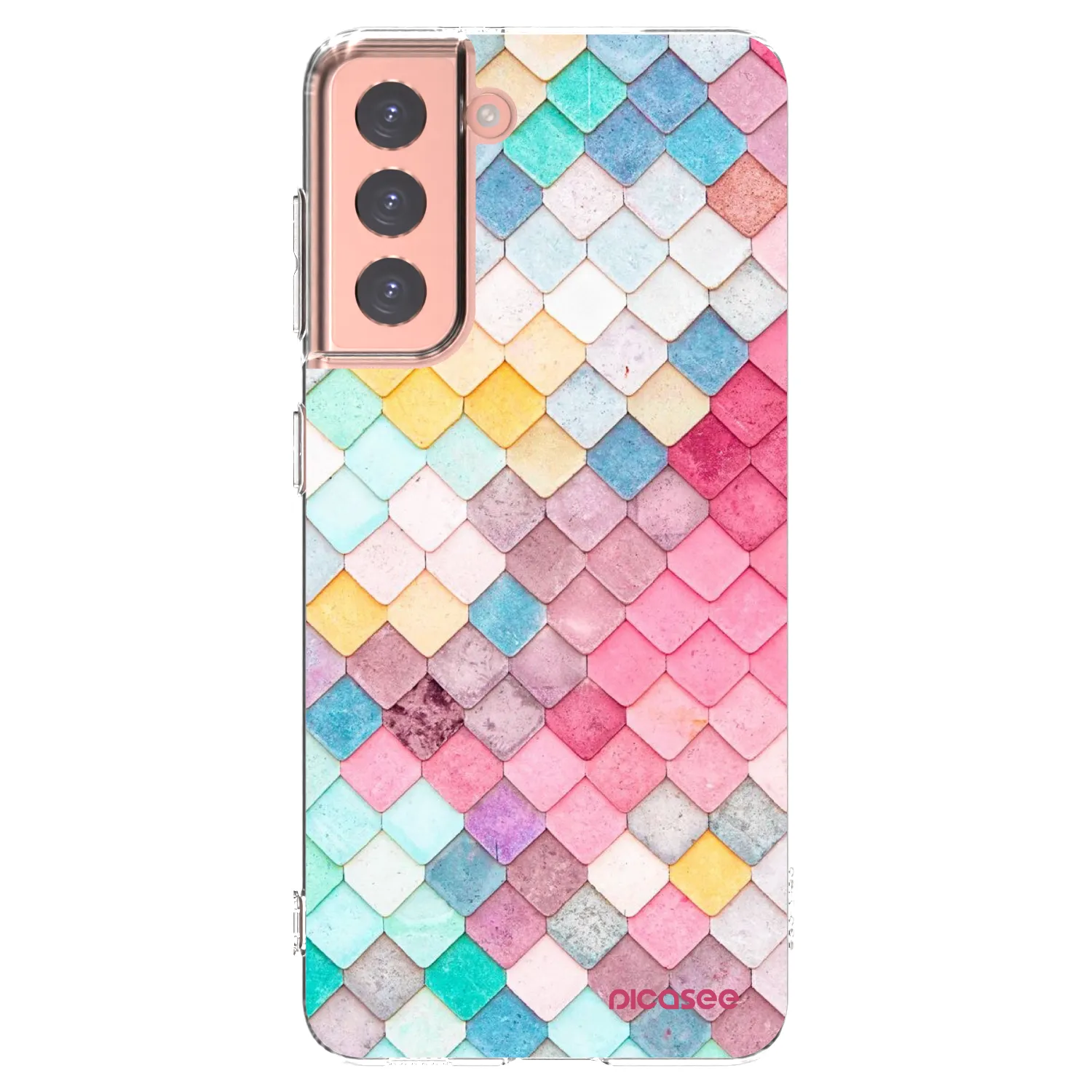 Picasee διαφανής θήκη σιλικόνης Samsung Galaxy S21 5G G991B - Colorful roof