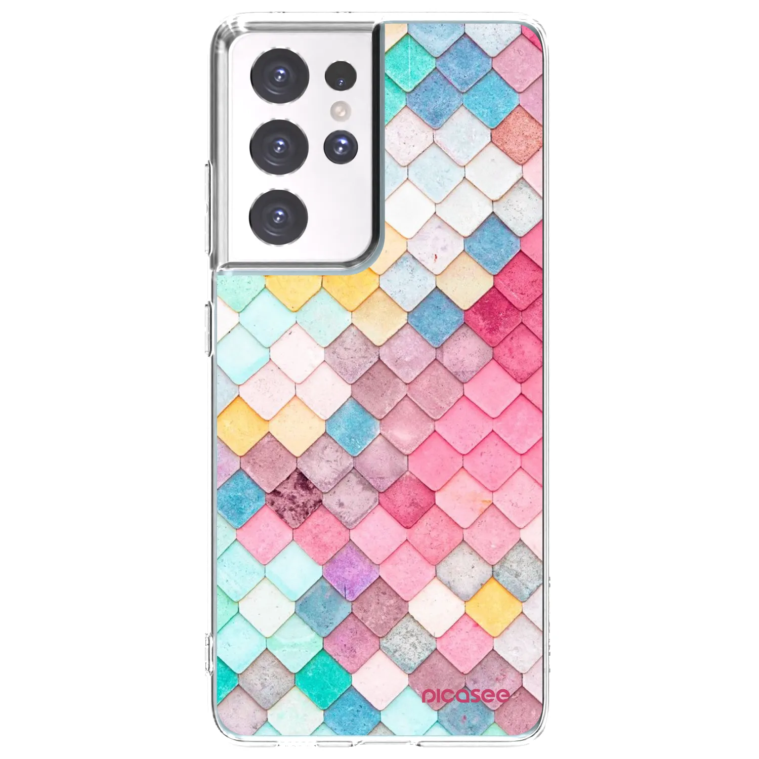 Picasee διαφανής θήκη σιλικόνης Samsung Galaxy S21 Ultra 5G G998B - Colorful roof