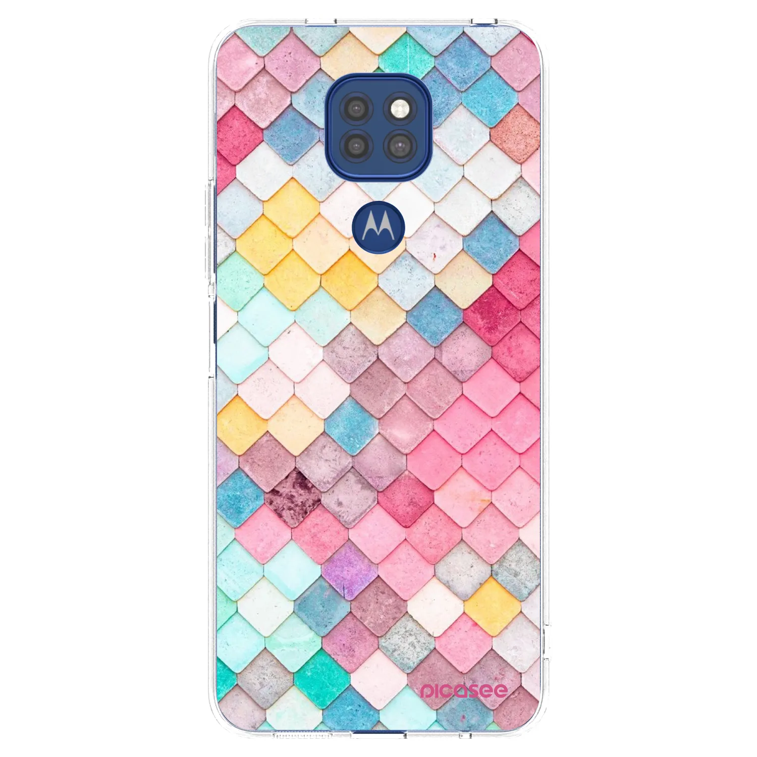 Picasee διαφανής θήκη σιλικόνης Motorola Moto G9 Play - Colorful roof