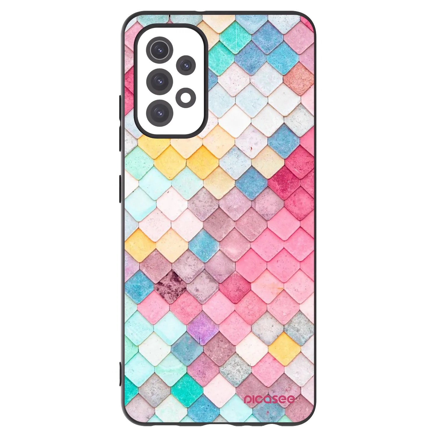 Picasee Μαύρη θήκη σιλικόνης για Samsung Galaxy A32 5G A326B - Colorful roof