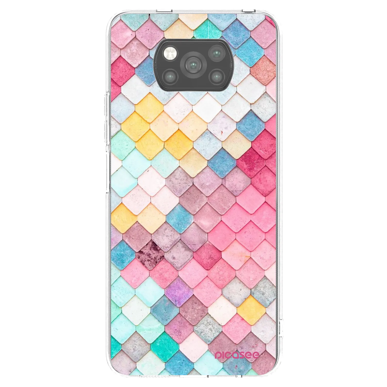 Picasee Μαύρη θήκη σιλικόνης για Xiaomi Poco X3 Pro - Colorful roof