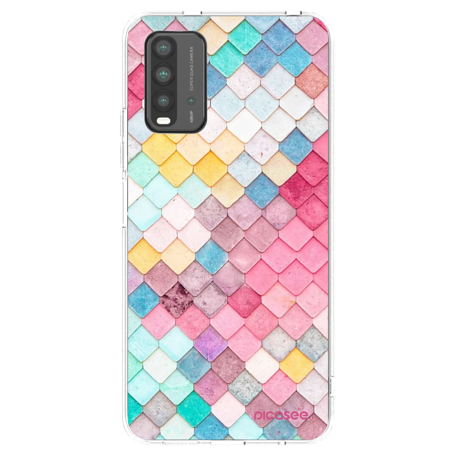 Picasee διαφανής θήκη σιλικόνης Xiaomi Redmi 9T - Colorful roof